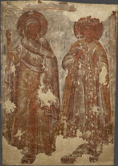 The Holy Martyrs, 14th century. Artist: Ancient Russian frescos