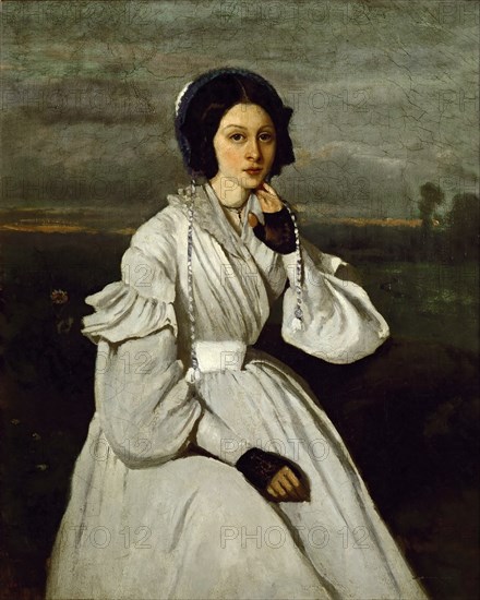 Portrait of Claire Sennegon. Artist: Corot, Jean-Baptiste Camille (1796-1875)