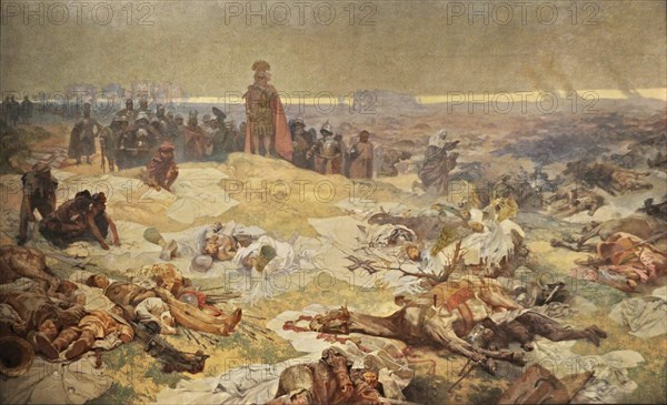 After the Battle of Grunwald. The Solidarity of the Northern Slavs (The cycle The Slav Epic). Artist: Mucha, Alfons Marie (1860-1939)