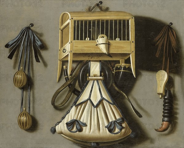 Still-Life with Hunting Equipment. Artist: Leemans, Johannes (1633-1688)