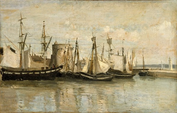 La Rochelle. Entrée du port d'échouage. Artist: Corot, Jean-Baptiste Camille (1796-1875)