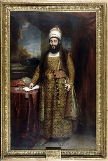 Portrait of Mirza Abul Hasan Khan Ilchi (1776-1846). Artist: Beechey, Sir William (1753-1839)