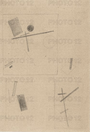 Suprematist Drawing. Artist: Malevich, Kasimir Severinovich (1878-1935)