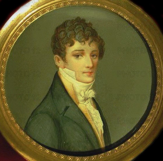 Portrait of Nikolay Afanasyevich Goncharov (1787-1861), Natalia Pushkina's father. Artist: Anonymous