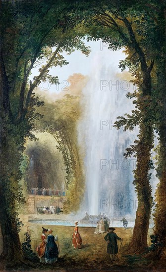 The fountain in the Grove of the muses at the Chateau de Marly. Artist: Robert, Hubert (1733-1808)