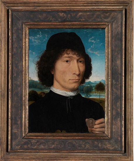 Portrait of a Man with a Roman Medal. Artist: Memling, Hans (1433/40-1494)