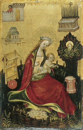 The Virgin and Child in the Hortus Conclusus. Artist: Westphalian Master (active ca 1470-1480)