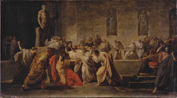 The Death of Julius Caesar. Artist: Camuccini, Vincenzo (1771-1844)