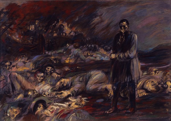 The Charnel House (Courrières). Artist: De Groux, Henry (1867-1930)