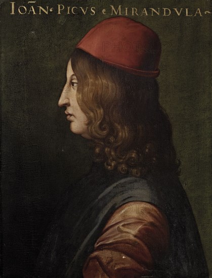 Portrait of Giovanni Pico della Mirandola (Giovio Series), 1562-1568. Artist: Dell'Altissimo, Cristofano (1525-1605)