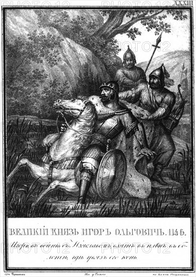 Igor Olgovich is captured, 1146 (From Illustrated Karamzin), 1836. Artist: Chorikov, Boris Artemyevich (1802-1866)