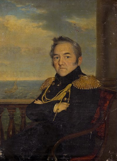 Portrait of Admiral Mikhail Lazarev (1788-1851), Mid of the 19th century. Artist: Anonymous