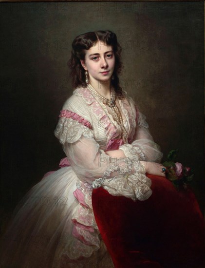 Portrait of Countess Maria Branicka (1843-1918), geb. Princess Sapieha, 1865. Artist: Winterhalter, Franz Xavier (1805-1873)