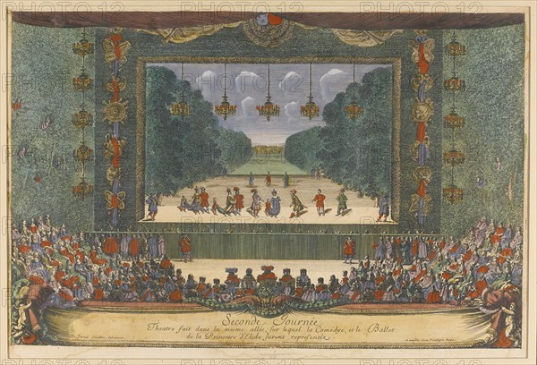 Ballet La Princesse d'Élide The Princess of Elis) by Molière and Lully in Versailles, 1664, 1673. Artist: Silvestre, Israël, the Younger (1621-1691)