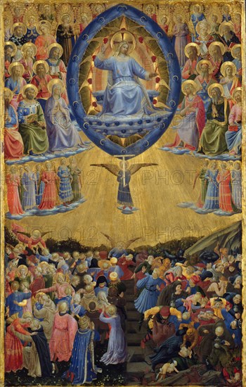 The Last Judgment (Winged Altar, Central Panel), Early 15th century. Artist: Botticelli, Sandro (1445-1510)