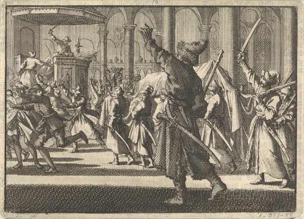 The Poles in the Riddarholm Church in Stockholm, 1698. Artist: Aa, Pieter van der (1659-1733)