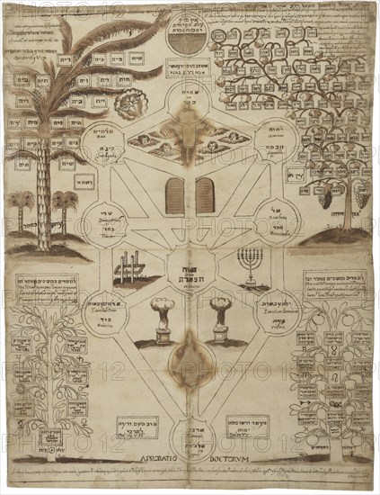 Arbor Cabalistica (Kabbalistic Tree), ca 1625. Artist: Anonymous