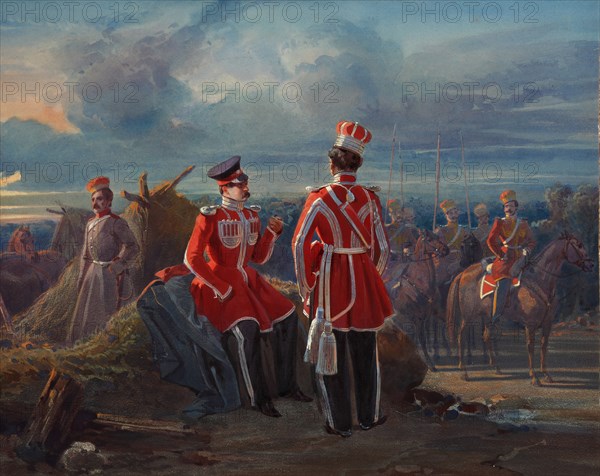 The Crimean Tatar Life Guard Squadron, c. 1850. Artist: Ladurner, Adolphe (1798-1856)