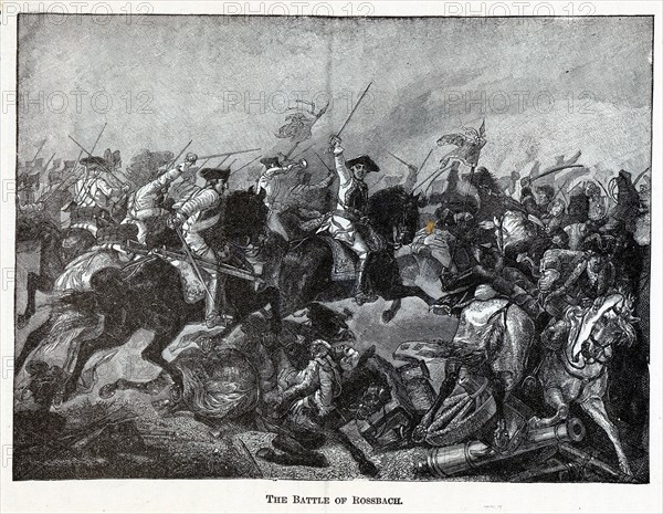 The Battle of Rossbach, 1882. Artist: Anonymous