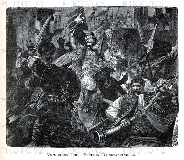 Victorious Turks Entering Constantinople, 1882. Artist: Anonymous