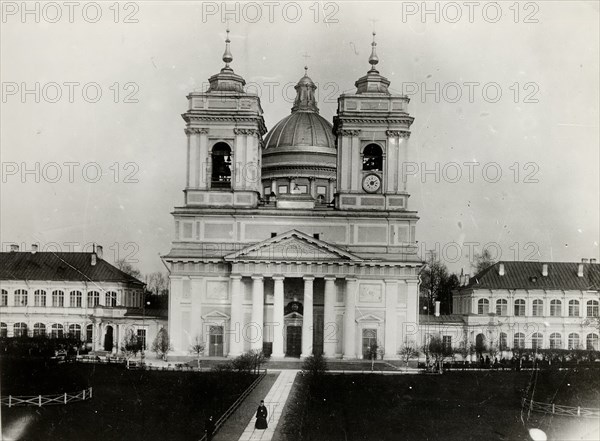 The Trinity Cathedral of the Saint Alexander Nevsky Lavra in Saint Petersburg, 1910s. Artist: Bulla, Karl Karlovich (1853-1929)