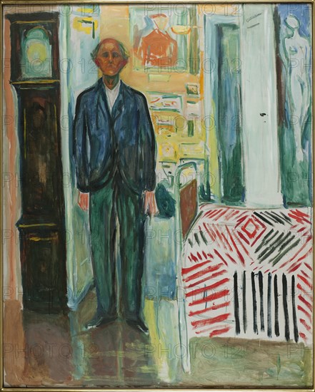 Self-Portrait, Between the Clock and the Bed, 1940-1942.