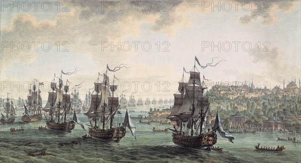 Russian squadron under the command of Ushakov passed the Bosporus, 1799.