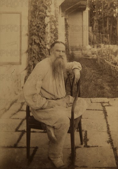 Portrait of the author Count Lev Nikolayevich Tolstoy (1828-1910).