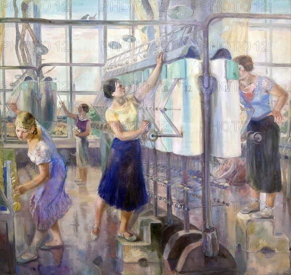 Women's workshop at the Sevkabel Factory.