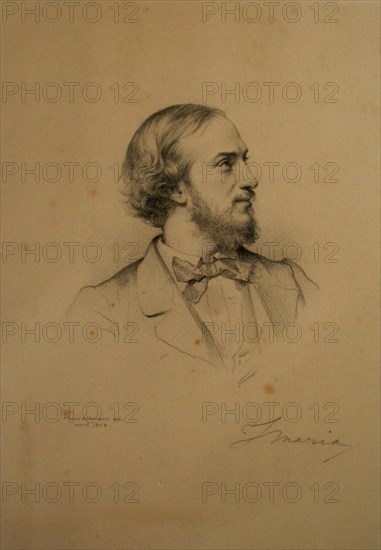 Portrait of the tenor Giovanni Matteo Mario (1810-1883), 1858.