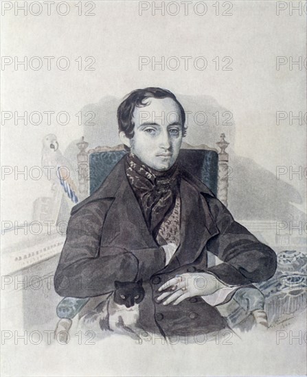 Portrait of Prince Vladimir Fyodorovich Odoyevsky (1803-1869), 1840s.