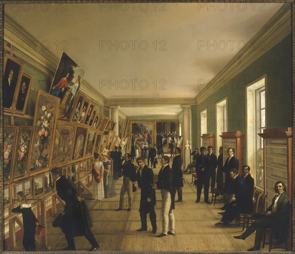 View of the University Exhibition of Fine Arts in Warsaw, 1828, 1828.