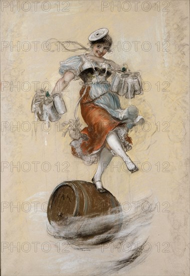 Die Schützenliesl (The shooting Liesl). Study, 1878.