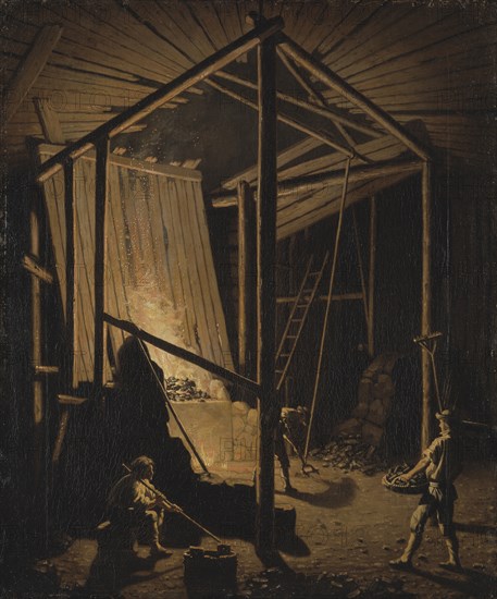 Copper Foundry at the Falun Mine, ca 1784.