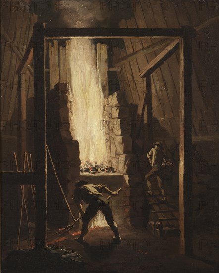 Interior of the Copper Foundry in Falun, 1781.