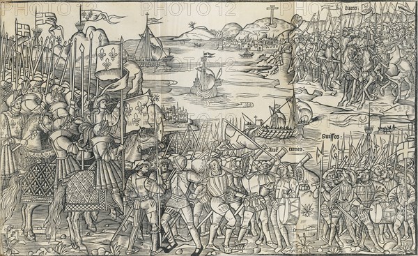 The siege of Constantinople. From: Peregrinatio in terram sanctam, 1486.