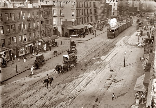 Eleventh Avenue and New York Central Railroad, c. 1911.