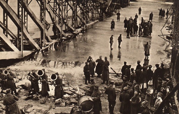 March 3, 1918 at the railway bridge over the Yaselda River, 1918.