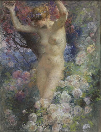 Among the roses (Parmi les roses), 1917.