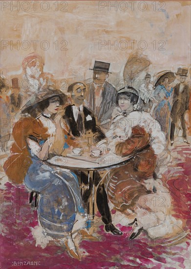 In a café, 1912.