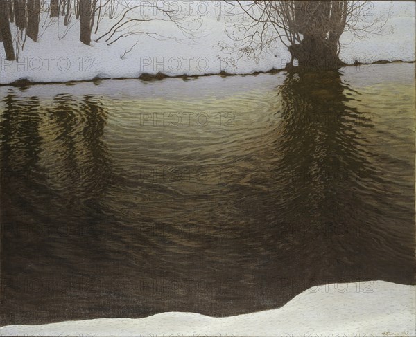 Winter Evening by a River , 1907.