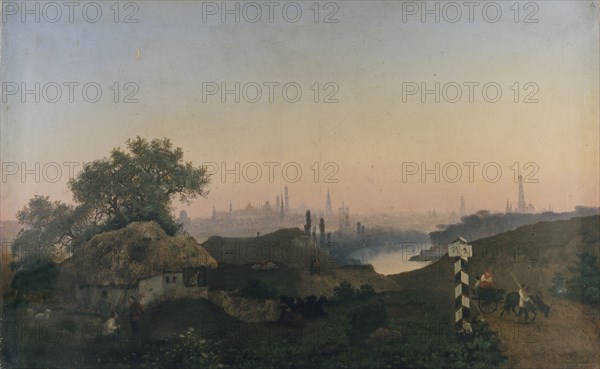 View of Moscow from the Sparrow Hills, 1853.