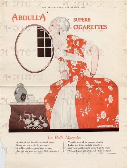 Abdulla Cigarettes, 1924. Artist: René Vincent