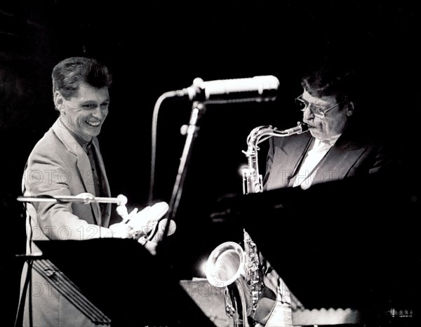 Alan Skidmore and Georgie Fame, Ronnie Scott's, London, 1991. Artist: Brian O'Connor