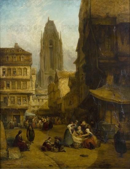 'A Continental Market Place', 1806-1869. Artist: George Jones.