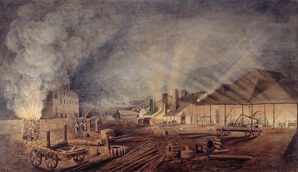 'Rolling Mills', 1819. Artist: Thomas Horner.