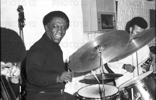 Art Blakey, Ronnie Scott's, London, 1973.  Artist: Brian O'Connor.