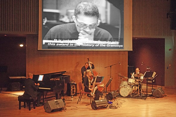 Buster Birch, Jim Treweek, Jo Fooks and Pete Ringrose, Birley Centre, Eastbourne, 2015. Artist: Brian O'Connor.