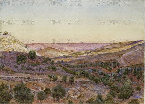 The Hills of Moab and the Valley of Hinnom, 1854. Artist: Thomas Seddon.