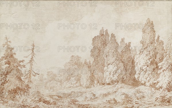 Landscape with a Bridge, c1760. Artist: Jean-Honore Fragonard ...